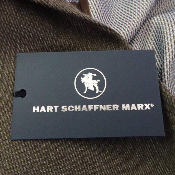 Hart Schaffner Marx Sport Jacket Men's 44R Size L Brown Executive Academia Prof - Picture 10 of 14